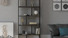 Biblioteca modern Jordan culoare antracit 162 cm