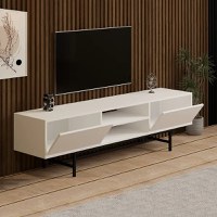 Comoda tv Angelyn pentru living culoare alb,180 cm - 1