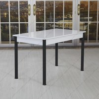 Masa bucatarie Bella alb si negru,120 cm - 1