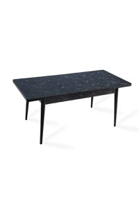 Masa extensibila Dining Homs marmorat negru 170 x 80 cm - 1