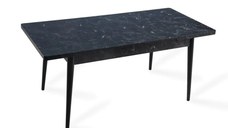 Masa extensibila Dining Homs marmorat negru 170 x 80 cm