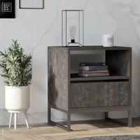 Noptiera Lida pentru dormitor,culoare antracit-60 cm - 1