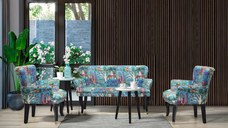 Set canapea cocktail Relax Homs textil albastru