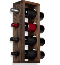 Stand sticle vin din lemn, seria wood,Homs Bar, Natur, 50 x 12 x 17 cm,700153 - 1