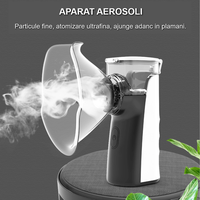 Aparat aerosoli portabil, delicat si eficient, silentios, fara reziduri, usor de folosit, tehnologie noua, MESH - 2