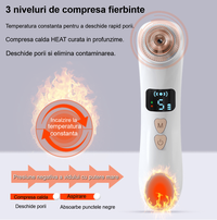 Aparat Vacuum PREMIUM pentru Indepartare Puncte Negre, 6 capete incluse, 3 niveluri temperatura, 5 niveluri putere - 5