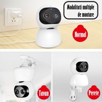 Baby Monitor, FullHD 2MP,Auto Tracking, Vedere Nocturna, Audio-Video,Rotire automata, Rezolutie 1920x1080,Senzor Miscare - 12