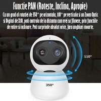 Baby Monitor, FullHD 2MP,Auto Tracking, Vedere Nocturna, Audio-Video,Rotire automata, Rezolutie 1920x1080,Senzor Miscare - 11