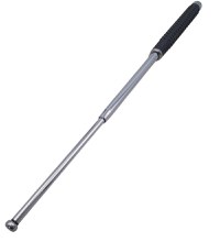 Baston telescopic IdeallStore®, Silver Siege, otel inoxidabil, 64 cm, 3 sectiuni, argintiu, husa inclusa - 3