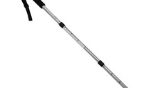 Baston trekking extensibil IdeallStore®, Ol Helper, aluminiu, lampa LED, 110 cm, argintiu