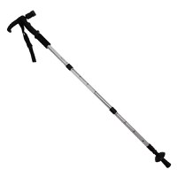 Baston trekking extensibil IdeallStore®, Ol Helper, aluminiu, lampa LED, 110 cm, argintiu - 1