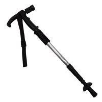 Baston trekking extensibil IdeallStore®, Ol Helper, aluminiu, lampa LED, 110 cm, argintiu - 2