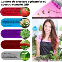 Bec LED pentru cresterea plantelor si legumelor la interior, acvariu, GlowforHome, E27, 100W, 150 Leduri, Argintiu - 4