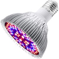 Bec LED pentru cresterea plantelor si legumelor la interior, acvariu, GlowforHome, E27, 100W, 150 Leduri, Argintiu - 3