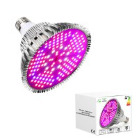 Bec LED pentru cresterea plantelor si legumelor la interior, acvariu, GlowforHome, E27, 100W, 150 Leduri, Argintiu - 1