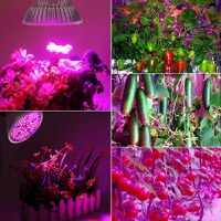 Bec LED pentru cresterea plantelor si legumelor la interior, acvariu, GlowforHome, E27, 100W, 150 Leduri, Argintiu - 8