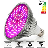 Bec LED pentru cresterea plantelor si legumelor la interior, acvariu, GlowforHome, E27, 100W, 150 Leduri, Argintiu - 2