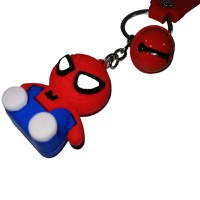 Breloc Spiderman pentru copii, cauciuc, rosu, 21 cm - 2