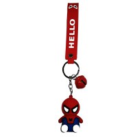 Breloc Spiderman pentru copii, cauciuc, rosu, 21 cm - 1