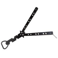 Briceag antrenament IdeallStore®, Party Opener, deschizator capace, otel inoxidabil, 22.5 cm, negru - 1