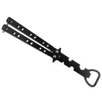 Briceag antrenament IdeallStore®, Party Opener, deschizator capace, otel inoxidabil, 22.5 cm, negru - 4