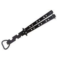 Briceag antrenament IdeallStore®, Party Opener, deschizator capace, otel inoxidabil, 22.5 cm, negru - 3