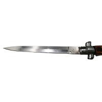 Briceag automat, Italian Blade, Stiletto, otel inoxidabil, 33 cm, husa inclusa, maro - 4