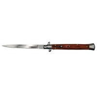 Briceag automat, Italian Blade, Stiletto, otel inoxidabil, 33 cm, husa inclusa, maro - 2