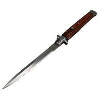 Briceag automat, Italian Blade, Stiletto, otel inoxidabil, 33 cm, husa inclusa, maro - 3