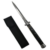 Briceag automat, Italian Blade, Stiletto, otel inoxidabil, 33 cm, husa inclusa - 1