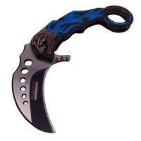 Briceag de vanatoare IdeallStore®, Blue Hell Rider, model karambit, 17 cm, albastru - 2