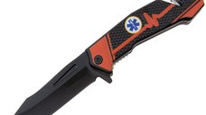 Briceag de vanatoare IdeallStore®, Medical Rescue, 22 cm, otel inoxidabil, negru