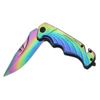 Briceag de vanatoare IdeallStore®, Rainbow Madness, otel inoxidabil, 21.5 cm, multicolor - 5