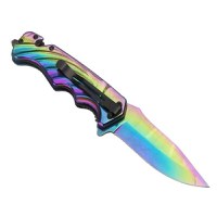 Briceag de vanatoare IdeallStore®, Rainbow Madness, otel inoxidabil, 21.5 cm, multicolor - 6