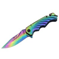 Briceag de vanatoare IdeallStore®, Rainbow Madness, otel inoxidabil, 21.5 cm, multicolor - 1