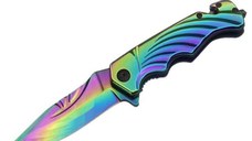 Briceag de vanatoare IdeallStore®, Rainbow Madness, otel inoxidabil, 21.5 cm, multicolor