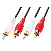 Cablu audio stereo 2 RCA tata la 2 RCA tata, 10 m, Negru, BBL1874 - 2