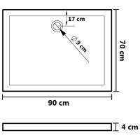 Cadita de dus dreptunghiulara din ABS - 7