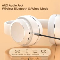 Casti Bluetooth 5.3 BiXXBi BH15, Baterie Integrata, Difuzor Dual Core 40mm, Noise Cancelling, HI-FI, 9D Sorround, Bej - 3