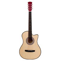 Chitara clasa din lemn 95 cm, Cutaway, natur, corzi incluse - 2