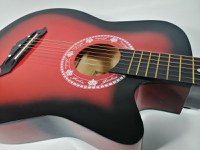 Chitara clasica din lemn 95 cm, Cutaway Country Red - 6