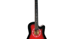 Chitara clasica din lemn 95 cm, Cutaway Country Red