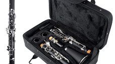 Clarinet IdeallStore®, Musical Virtue, 17 clape, 67 cm, negru, geanta inclusa