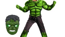 Costum cu muschi Hulk pentru copii, War, 100-110 cm, 3-5 ani