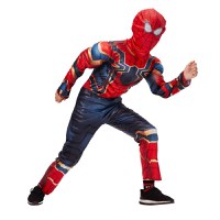 Costum pentru copii IdeallStore®, Iron Spiderman, rosu, 7-9 ani, figurina inclusa - 5