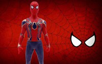 Costum pentru copii IdeallStore®, Iron Spiderman, rosu, 7-9 ani, figurina inclusa - 10