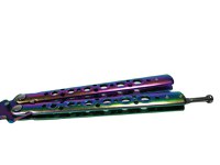 Cutit, Briceag fluture, Rainbow Style, pentru antrenament, 21.5 cm - 3