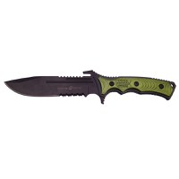 Cutit de vanatoare IdeallStore®, Extreme Beetle, verde, 29 cm, teaca inclusa - 2