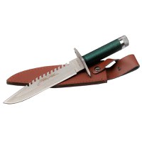 Cutit de vanatoare IdeallStore®, First Blood, verde, 35 cm, teaca inclusa - 1