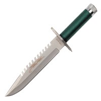 Cutit de vanatoare IdeallStore®, First Blood, verde, 35 cm, teaca inclusa - 2